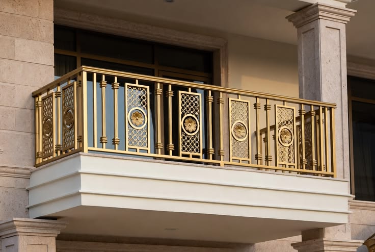 Ornate Bronze Wrought Iron Balcony Railing Custom Fabrication Islamabad (3)