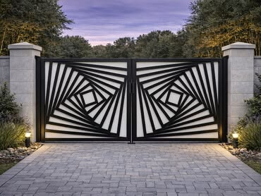 Modern CNC Main Gate: 1 Stunning Laser-Cut Steel Project
